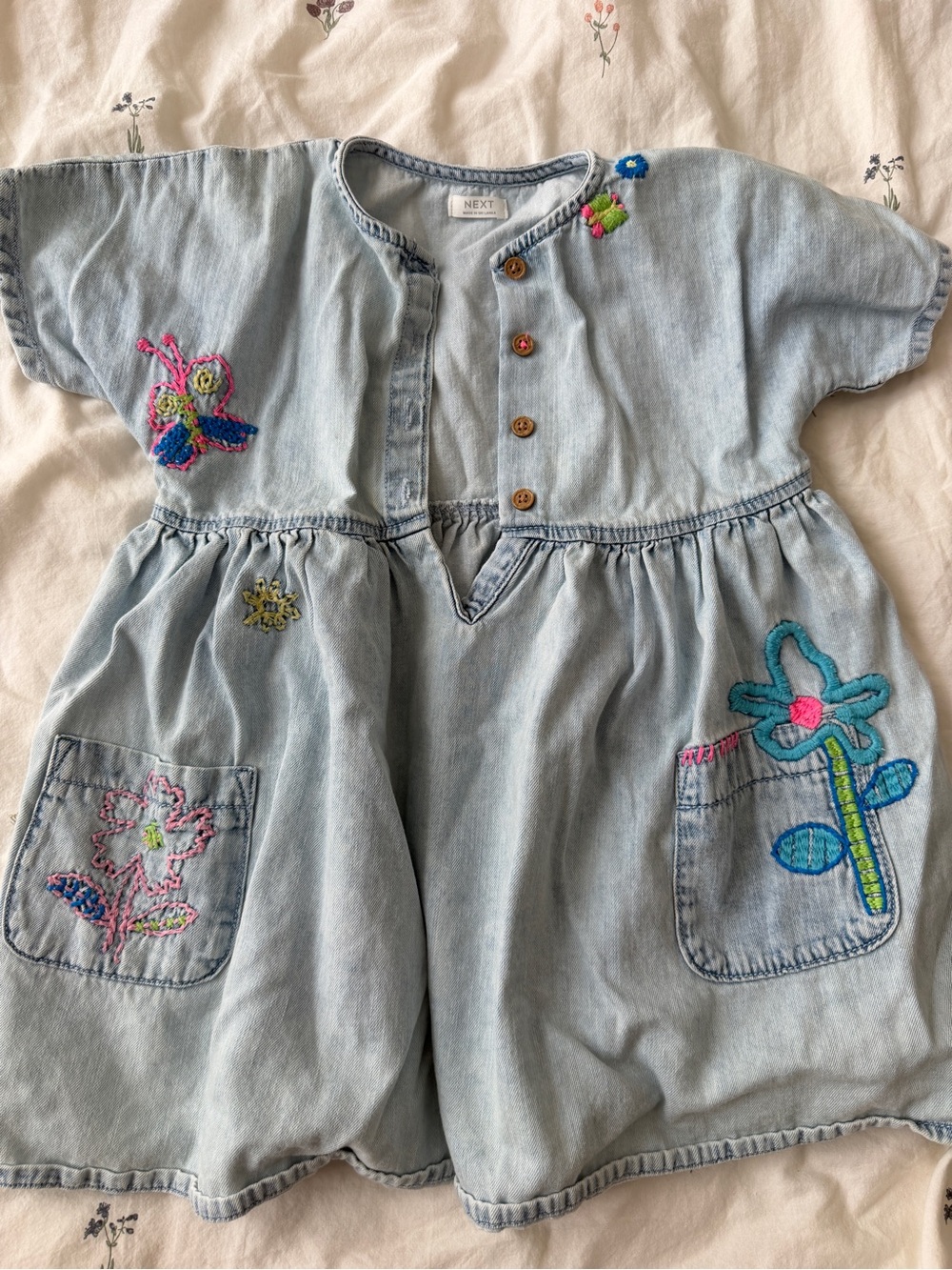 NEXT Light Wash Denim Toddler dr - Light Blue